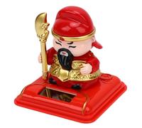 ZDAGELD Solar Car Ornament, Chinese Cultural Style, Solar Powered Figurine, Classical Decor, Long Lasting, Versatile Application, Sturdy Plastic Material, Fine Craftsmanship