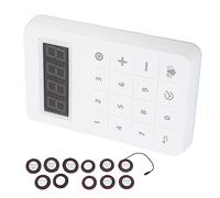 ZDAGELD Super Far Signal Distance Wireless Pager, Save Cost Efficiently, Touch Keyboard, 10 Pcs Round Restaurant Pager System with Standby Time of 20 Hours, and Oil Proof, Coverage (UK Plug)