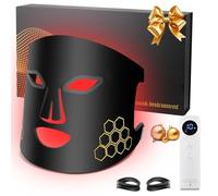Zdatt Led Red Light Therapy for Face, 4 Modes Red Light Therapy Mask, Portable Red Led Face Mask Light Therapy with Timing Function & 2000mAh Rechargeable Remote, Red Light Mask for Face Home Skincare