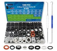 ZDBB 1000 Pcs 18 Size O Ring Kit+18 Size Rubber Washers Assortment Kit for Plumbing Faucet Water Pipe Garden Hose Washers Shower Heads Gasket Repair and Air or Gas Connections