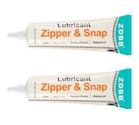 ZDBB Zipper Lubricant Wax for Plastic and Metal Snaps Zippers Lube Clear Zipper Grease, Waterproof & Long-Lasting, Smooth Glide for Jackets, Tents, Boat Covers,Jeans & Gear Bags 2-Pack 1oz