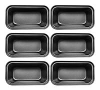Zddaoole 6 PCS Mini Nonstick Carbon Steel Baking Bread Pan,Mini Loaf Pans,Small Banana Bread Tins,6.2" x 3.2"