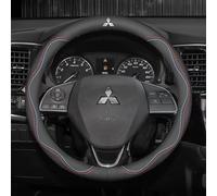 ZDDFCVB Car Steering Wheel Cover, For Mitsubishi Outlander III 2015-2018, Stylish Car Interior Accessory, Heat Resistant, Non-slip stable, All-Season Comfort,D