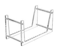 ZDdo Clear Vinyl Record Stand Holder for Desktop Album Storage, Acrylic Vinyl Record Shelf Display 50