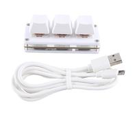 ZDdp Multimedia OSU Gaming Keypad 3 Key Custom Programming Macro Keyboard Copy Paste HID Mechanical Keyboard Reusable Easy to Use (White)