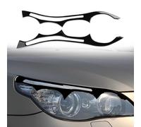 ZDDYUU 2 x Car Headlight Eyebrow Cover Eyelids Sticker for BMW 5er E60 2004-2010, Carbon Fiber Headlights Eyebrow Eyelid Trim Decoration Styling Pair