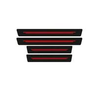 ZDDYUU 4 Pcs Car Door Sill Protector Strips for Hyundai Tucson N Line 2022-2024, Scuff Plate Kick Plates Carbon Fiber Anti-Scratch Trim Cover,B Red