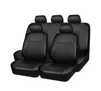 ZDDYUU 9 Pieces Car Seat Cover for Peugeot Partner Tepee 2008-2018 Front & Rear Seat Covers for Cars PU Leather Universal Seat Protector nterior Accessories,Black