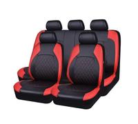 ZDDYUU 9 Pieces Car Seat Cover for Peugeot Partner Tepee 2008-2018 Front & Rear Seat Covers for Cars PU Leather Universal Seat Protector nterior Accessories,Red