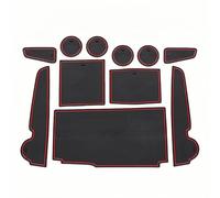ZDDYUU Car Door Slot Pads Non-Slip Rubber Mats for Toyota Corolla Cross, Anti-Dust Cup Holder Insert Interior Storage Tray Organiser,Red