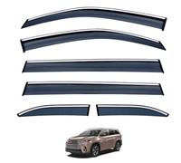 ZDDYUU Car Wind Deflectors for Toyota Highlander MK3-XU50 2015-2021, Sun Rain Guards Visor Car Window Shields Protector Deflectors Auto Parts Stick-On,6 PCS