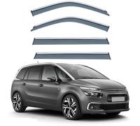 ZDDYUU Car Window Deflectors for Citroen C4 SpaceTourer 7Seter MK2 2013-2022, Smoked Tinted Rain Guards Sun Shades Wind Weather Protection Side Window Visors