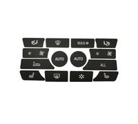 ZDDYUU Climate Control Button Repair Kit for BMW 5 Series F10 F11 F18 2010-2017, Black Vinyl Decal Stickers with White Lettering for Car HVAC Interior Buttons,Style B 14pcs No OFF