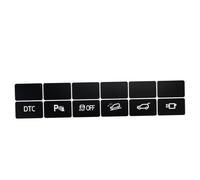 ZDDYUU Climate Control Button Repair Kit for BMW X5 X6, Black Vinyl Decal Stickers with White Lettering for Car HVAC Interior Buttons