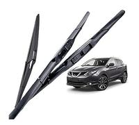 ZDDYUU Front + Rear Wiper Blades Set for Nissan Qashqai J11 2014 2015 2016 2017, Wiper Front & Rear Wiper Blades Set Windscreen Wiper All-Season Performance