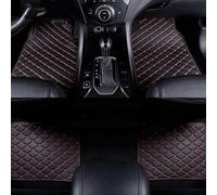 ZDDYUU Leather Car Floor Mats for Mazda CX-5 2013-2014, All Weather Front Rear Row Auto Carpet Waterproof Protection Custom Non-Slip Accessories,C Black Red