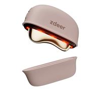 ZDEER Electric Heated Gua Sha Tool with Red Light for Face Sculpting, Pink