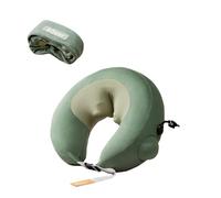 Zdeer Massage Pillow, Inflatable Portable Foldable Travel Pillow Massager for Airplane, Neck Massager for Pain Relief, 2 Adjustable Shiatsu of Deep Tissue Kneading, Removable Skin Friendly Cover