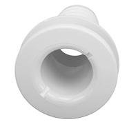 ZDETGU 1.5in Thru Hull Fitting, ABS Plastic Boat Hose Connector with Sturdy Impact Resistant Design, for Marine Plumbing System Replacement (White)