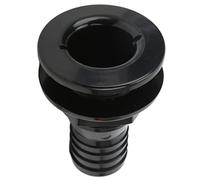 ZDETGU 1.5in Thru Hull Fitting, ABS Plastic Boat Hose Connector with Sturdy Impact Resistant Design, for Marine Plumbing System Replacement (Black)