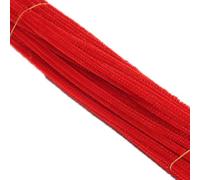 ZDETGU 100pcs Pipe Cleaners Flexible Bendable Pure Color Polyester Chenille Stems DIY Children's Early Education Hand Made Toys (Red)