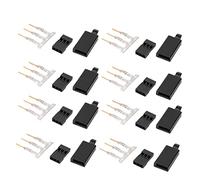 ZDETGU 100Set RC Servo Connector Kit - 3 Pin JST Connector with Hook for Model Airplanes - Brass & ABS Housing - Secure Cold Pressed Design - Ideal for RC Accessories and 3 Pin Adapter