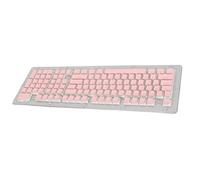 ZDETGU 130-Key PBT Pudding Keycaps for Mechanical Keyboards - OEM Height Translucent Double Layer Design (Pinkish)