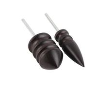 ZDETGU 2 Pcs Set Leathercraft Carving Tool Leather Slicker Round Wood Burnisher for Crafting
