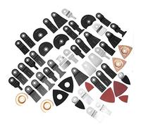 ZDETGU 200Pcs Oscillating Saw Blades High Carbon Steel Cutting Tools for Wood Plastic Soft Metal Stainless Steel Blades with Scales Universal Fit for Various