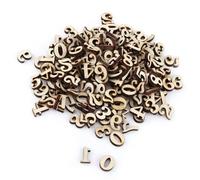 ZDETGU 200Pcs Unfinished Wooden Letters and Numbers for DIY Crafts Kids Learning Wood Alphabet Set Home Decor Scrapbooking Supplies (Number)