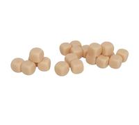 ZDETGU 20pcs 16mm Plastic Dice for Board Games Teaching Toys Customizable Round Corner Dice Set for Party Math Learning (Beige)
