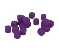 ZDETGU 20pcs 16mm Plastic Dice for Board Games Teaching Toys Customizable Round Corner Dice Set for Party Math Learning (Purple)
