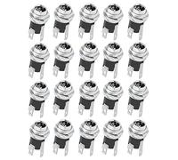 ZDETGU 20Pcs DC Power Female Socket Panel Mount Connector 5.5x2.1MM Thread Nut Mystical/Fantasy for Electronics Repair and Replacement