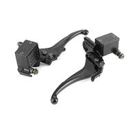 ZDETGU 22mm Hydraulic Brake Pump Handlebar Pair for ATV GY6 Motorcycle Left/Right Upper Front/Rear Brake with Parking Lock, Stainless Steel Forged