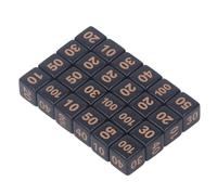 ZDETGU 24pcs D6 Polyhedral Dice Set 14mm Acrylic Balanced Game Dice for Tabletop RPG Board Games Role Playing Math Learning