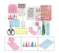ZDETGU 24Pcs Quilling Tool Kit Slotted Tools Set for Paper Craft DIY with Electric Quilling Pen Plastic Ruler Scissors Wave Moulding Device