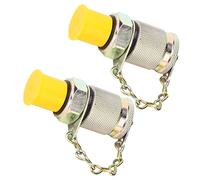 ZDETGU 2Pcs Hydraulic Test Adapter Fitting for High Pressure Systems 1/4in X 2 Coupling Tool for Measuring and Testing Hose Connector for Pressure Monitoring and (Carbon Steel, Plastic, Rubber 2)