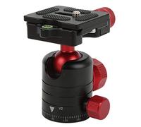 ZDETGU 360° Panoramic Head for Tripod, Metal Camera Head with 1/4in & 3/8in Screw, 5kg Load Capacity, Dual Gradienters & Locking Knobs, Arrow Storage Case Plate for Cameras