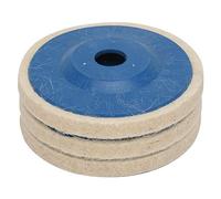 ZDETGU 4 Inch Wool Polishing Wheel for Angle Grinders Felt Disc Buffing Pad for Glass, Stone, Metal, and Jewelry Restoration Versatile Wool Fabric Polish Wheel 3 Pack
