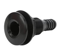 ZDETGU 5 8in Thru Hull Fitting, ABS Marine Boat Scupper, Rugged Impact Resistant, Easy to Install, with Trouble Free Hose Connection, for Yachts Boats Ships Plumbing Systems (Black)