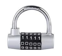 ZDETGU 5 Digit Code Lock, U Shaped Suitcase Door Combination, High Security Lock with Zinc Alloy Material, Red, Silver and Blue Options, Easy to Set, Proof and Proof (Silver)