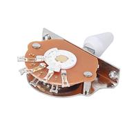 ZDETGU 5 Way Electric Guitar Switch Essential Component for Musicians Enhances Your Sound Quality and Performance Ideal for Electric Guitar Lovers (White)