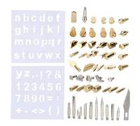 ZDETGU 57PCs Copper Pyrography Pen Tips Set for Welding Engraving and Wood Burning and Versatile Tool Kit for DIY Crafts and Industrial Use Professional Grade