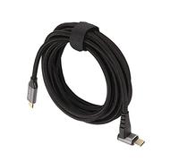 ZDETGU 90 Degree USB C Cable Nylon Right Angle Type C Cord for Steam Deck & VR 10Gbps Data 4K 60Hz PD100W Fast Charging Universal with Laptops Phones (300cm)