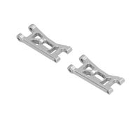 ZDETGU Alloy RC Front Lower Suspension Arms Set 1/24 Scale Replacement Parts for Enhanced RC Car Handling and Realism, Silver Upgrade Kit (Silver)