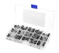 ZDETGU Assorted 270pcs Electrolytic Capacitor Kit with 15 Values From 0.1uF 50V to 470uF 16V for Electronics