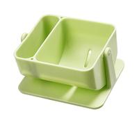 ZDETGU Beauty Sponge and Powder Puff with Dual Compartment Wall Mount or Tabletop Stand for Makeup Tools (Green)