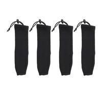 ZDETGU Boat Bumper Covers Marine Grade Knitted Elastic Protective Sleeves for Twin Eye Center Rope Tube Style Bumpers Black 4pcs 20x63cm