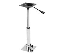 ZDETGU Boat Seat Pedestal Base Mount Kit Stainless Steel Adjustable Height 400 500mm Rotatable 360 Degrees Thread Design for Yachts Ships Pontoon Bridge Deck
