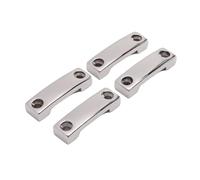 ZDETGU Boat Top Pad Eye Footman Loop Deck Loop Pad Eye 4 Pack 316 Stainless Steel 28mm 1.1in Marine Grade Kayak Deck Loops with 8 Screws for Boat Kayak Shade Sail Tie Down